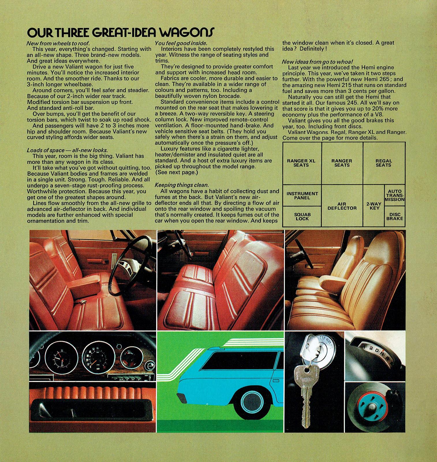 1971 Valiant VH Wagon Brochure Page 1